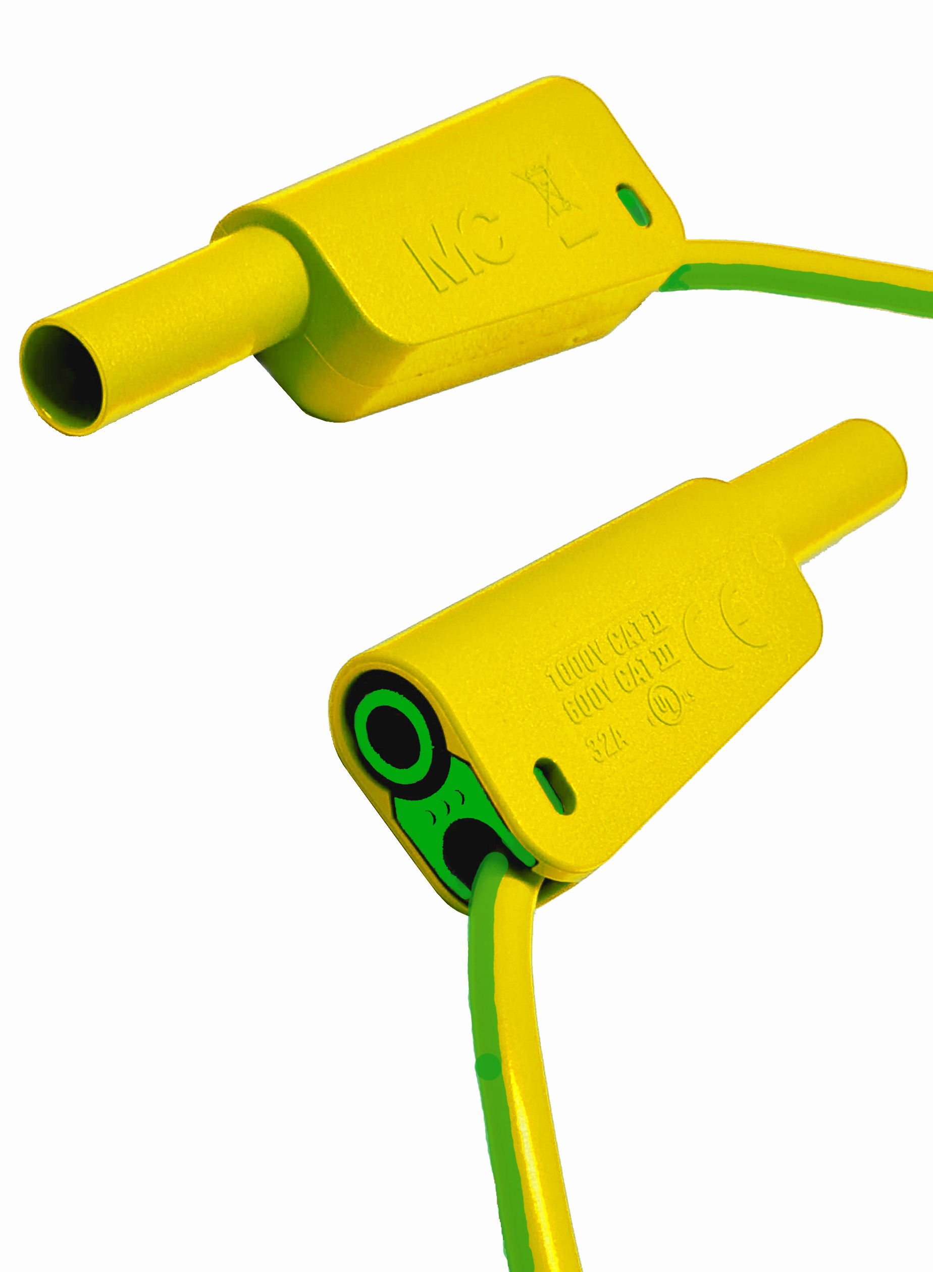 Verbindungsleitung 4mm / 19A – gelb-grün