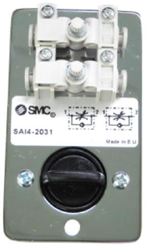 Zwei eindirektionale Durchflussregler