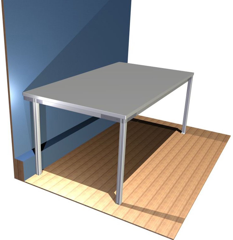 Wandtisch aus Aluminiumprofil